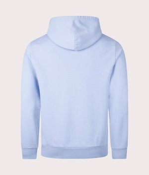 Polo Ralph Lauren Loopback Fleece Hoodie in Chambray Blue. EQVVS back shot.