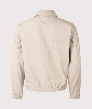 Polo Ralph Lauren The Bayport Mineral-Dyed Poplin Jacket in Olive. Shot at EQVVS. Back shot 