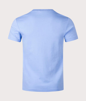 Polo Ralph Lauren Custom Slim Fit Pima T-Shirt in Canvas Blue. EQVVS Back Shot.