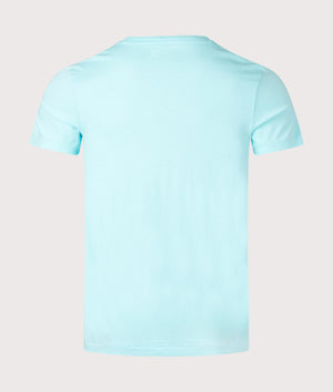 Polo Ralph Lauren Custom Slim Fit Jersey T-Shirt in Aqua Blue. EQVVS Back Shot.