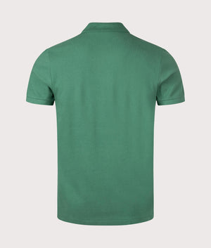 Polo Ralph Lauren Custom Slim Fit Mesh Polo Shirt in Vibrant Antique Green. EQVVS Back shot.