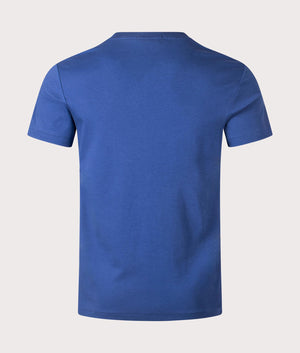 Polo Ralph Lauren Custom Slim Fit Pima T-Shirt in Annapolis Blue. EQVVS back shot.