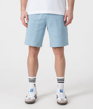 Polo Ralph Lauren Double Knit Athletic Sweat Shorts in Modern Blue Heather. Shot at EQVVS. Front shot. 