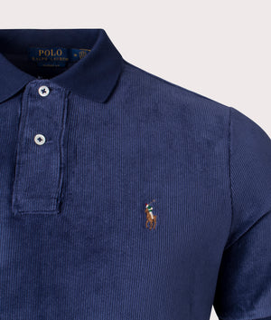 Navy Corduroy Polo Shirt - Polo Ralph Lauen -EQVVS - Detail