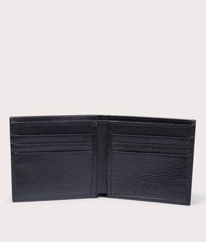 Polo Ralph Lauren Pebbled Leather Billfold Wallet in Black at EQVVS Open Shot