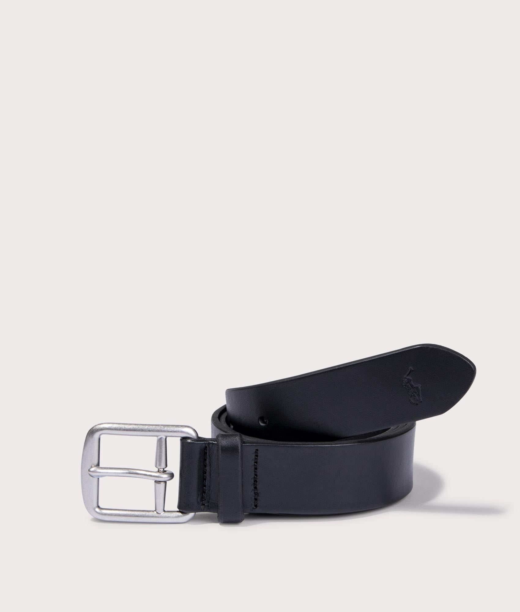 1 3/8 Saddler Leather Belt Black | Polo Ralph Lauren | EQVVS