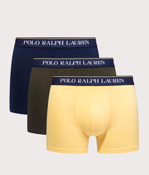 Stretch Cotton 3 Pack Trunks Navy Armadillo Yellow