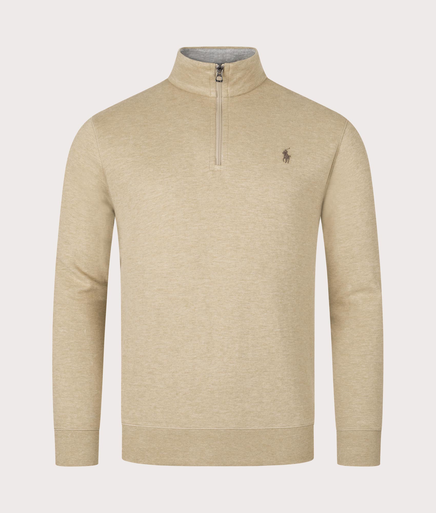 Quarter Zip Sweatshirt Café Tan Heather | Polo Ralph Lauren | EQVVS