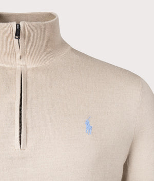 Quarter-Zip-Yarn-Sweatshirt-Basic-Sand-Polo-Ralph-Lauren-EQVVS-Front-Image