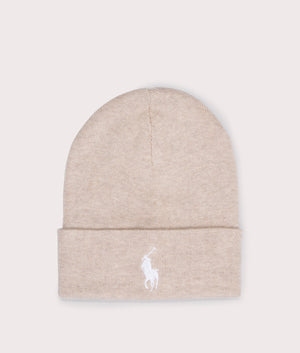 Polo Ralph Lauren Combed Cotton Beanie Beige Heather at EQVVS