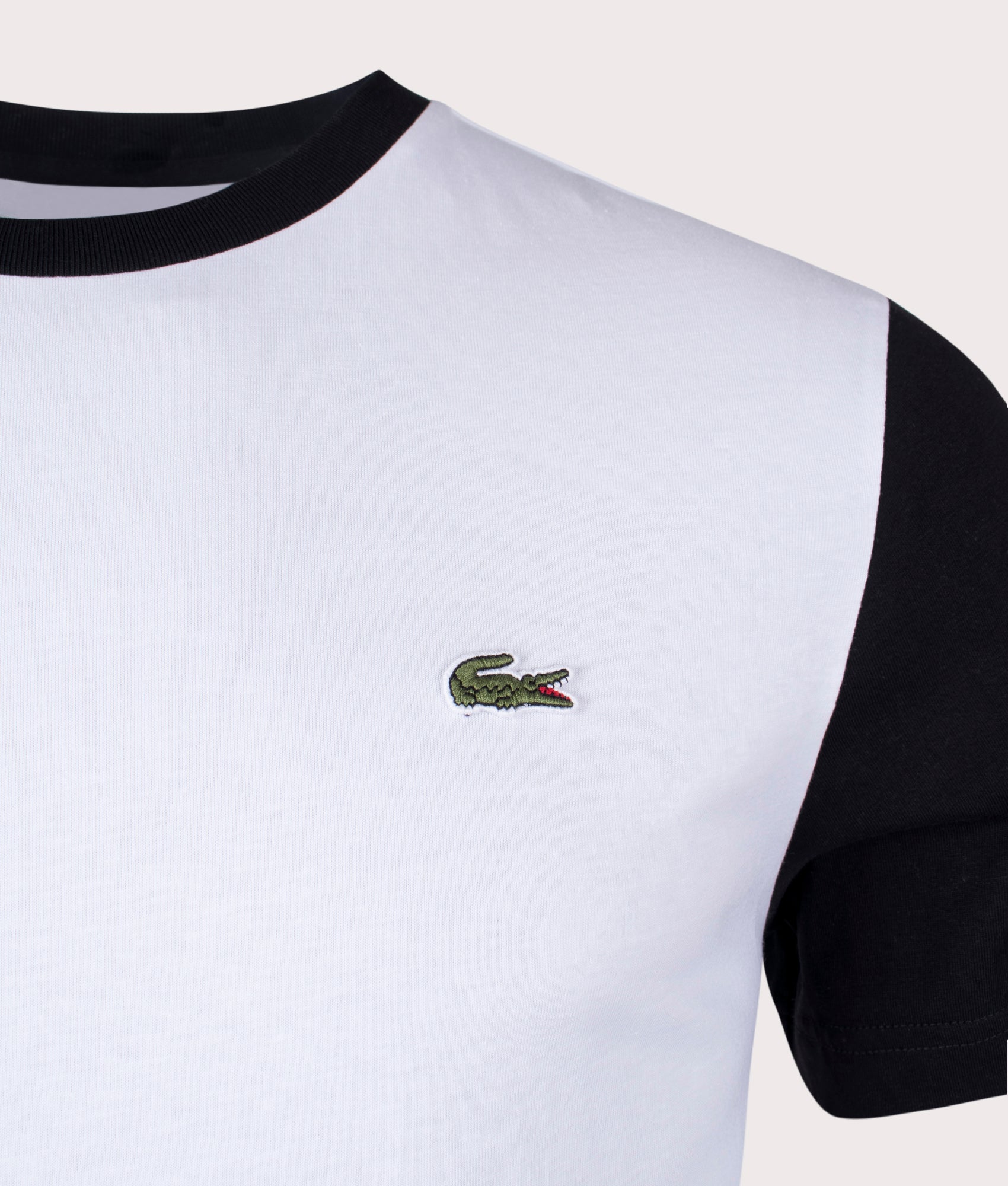 Black and store white lacoste shirt