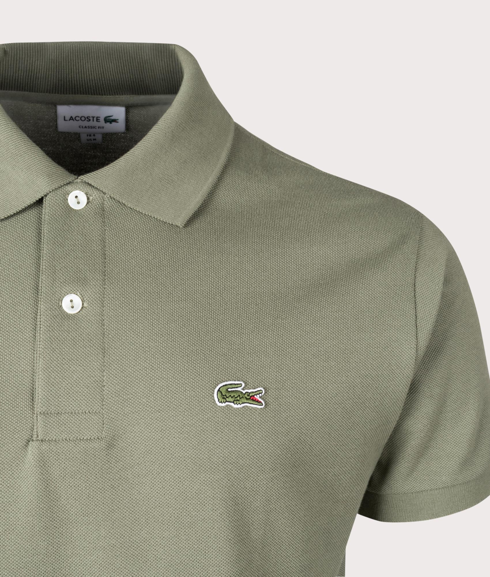 Croc Logo Polo Shirt Khaki Lacoste EQVVS