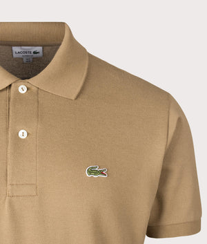 Croc Logo Polo Shirt in Cookie by Lacoste. EQVVS Shot.