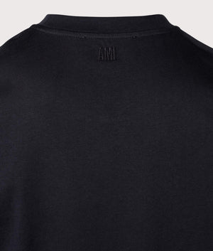 Ami De Coeur T-Shirt in Black at EQVVS Menswear. Back Logo Shot. 