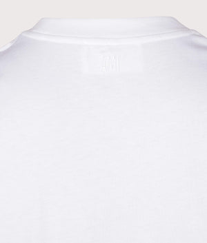 Ami De Coeur T-Shirt in White, 100% Cotton at EQVVS Menswear. Back Logo Shot. 