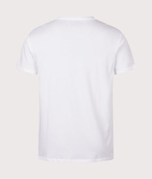 Polo Ralph Lauren Classic Fit Jersey Crewneck T-Shirt in White. Back angle shot at EQVVS.