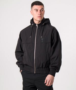 Creased-Effect-Water-Repellent-Windbreaker-Black-AMI-EQVVS