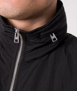 Creased-Effect-Water-Repellent-Windbreaker-Black-AMI-EQVVS