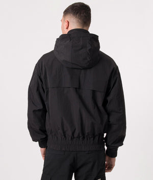 Creased-Effect-Water-Repellent-Windbreaker-Black-AMI-EQVVS