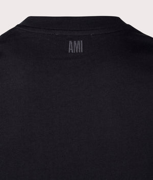 Ami De Coeur Tonal T-Shirt in Black by Ami. EQVVS Shot.