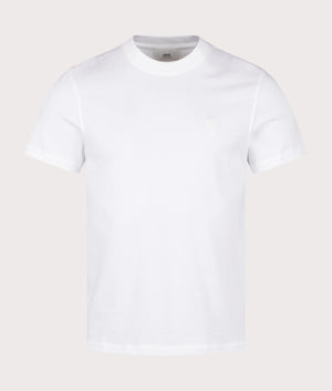 Ami De Coeur Tonal T-Shirt in White by Ami. EQVVS Shot. 