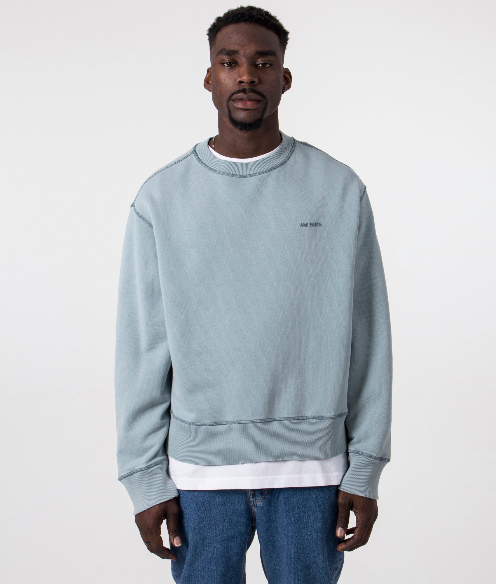 Fade Out Sweatshirt Aquamarine | AMI | EQVVS