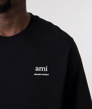 Ami T-Shirt in Black. EQVVS Detail Shot.