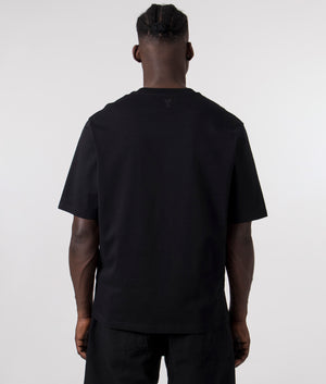 Ami T-Shirt in Black. EQVVS Back Angle Shot.