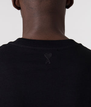 Ami T-Shirt in Black. EQVVS Detail Shot.