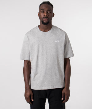 Ami T-Shirt in Heather Ash Grey. EQVVS Front Angle Shot.