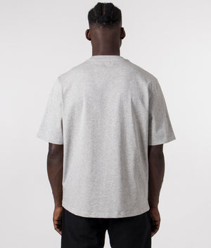 Ami T-Shirt in Heather Ash Grey. EQVVS Back Angle Shot.