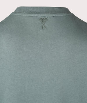 Ami Alexandre Mattiussi T-Shirt in Antique Clay. EQVVS Menswear Back Detail Shot. 