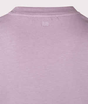 Ami De Coeur T-Shirt in Lilac. EQVVS Menswear Back Detail Shot. 