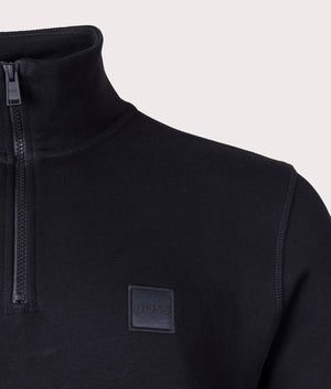 Quarter-Zip-Zetrust-Sweatshirt-Black-BOSS-EQVVS