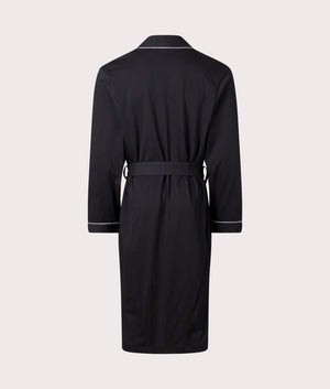 BOSS Kimono Dressing Gown in Black, 100% Cotton. EQVVS Back Shot.