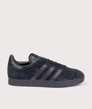 adidas Originals, Gazelle trainers, black, Eqvvs Menswear, side shot angle