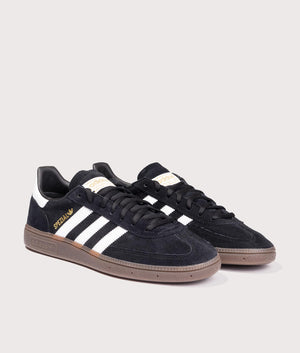 adidas Originals, Handball Spezial Trainers, black, Eqvvs Menswear, front shot angle