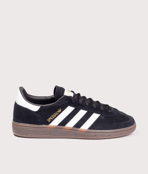 adidas Originals, Handball Spezial Trainers, black, Eqvvs Menswear, side shot angle