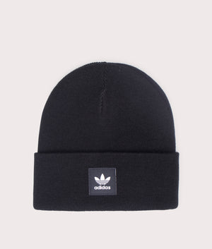 adidas Originals Adicolor Cuff Beanie in Black. Front Shot at EQVVS