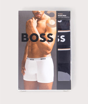 BOSS 3 Pack Power Boxers in Black at EQVVS Menswear Box Shot