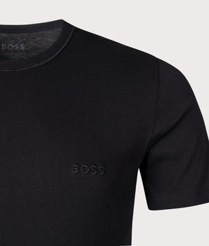 BOSS 3 Pack Lightweight T-Shirt for men in Black at EQVVS. Detail shot