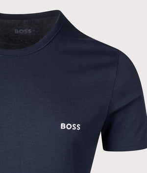 BOSS 3 Pack Lightweight T-Shirt in Open Miscellaneous. Shot at EQVVS. Black close up. 