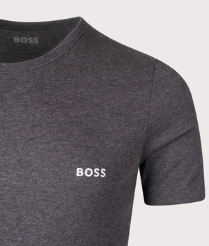 BOSS 3 Pack Lightweight T-Shirt in Open Miscellaneous. Shot at EQVVS. Grey close up shot. 