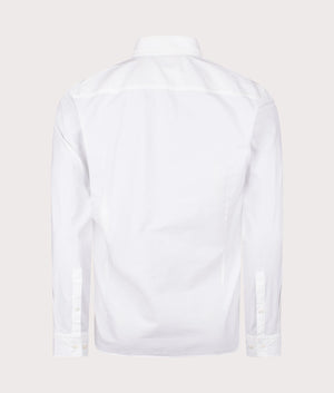 HUGO Slim Fit Evito Oxford Shirt in White, 100% Cotton. At EQVVS Menswear. Back shot 