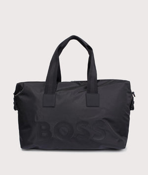 BOSS Catch 2.0DS Holdall in Black. Front angle shot at EQVVS.