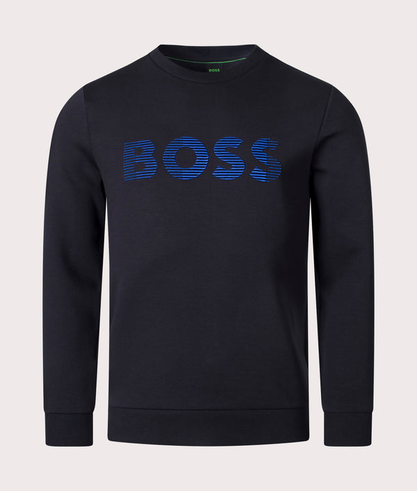 All-over 3D logo sweatshirt in navy blue