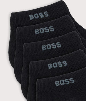 5 Pack AS Uni CC Socks in Dark Blue by BOSS. EQVVS Flat Shot.