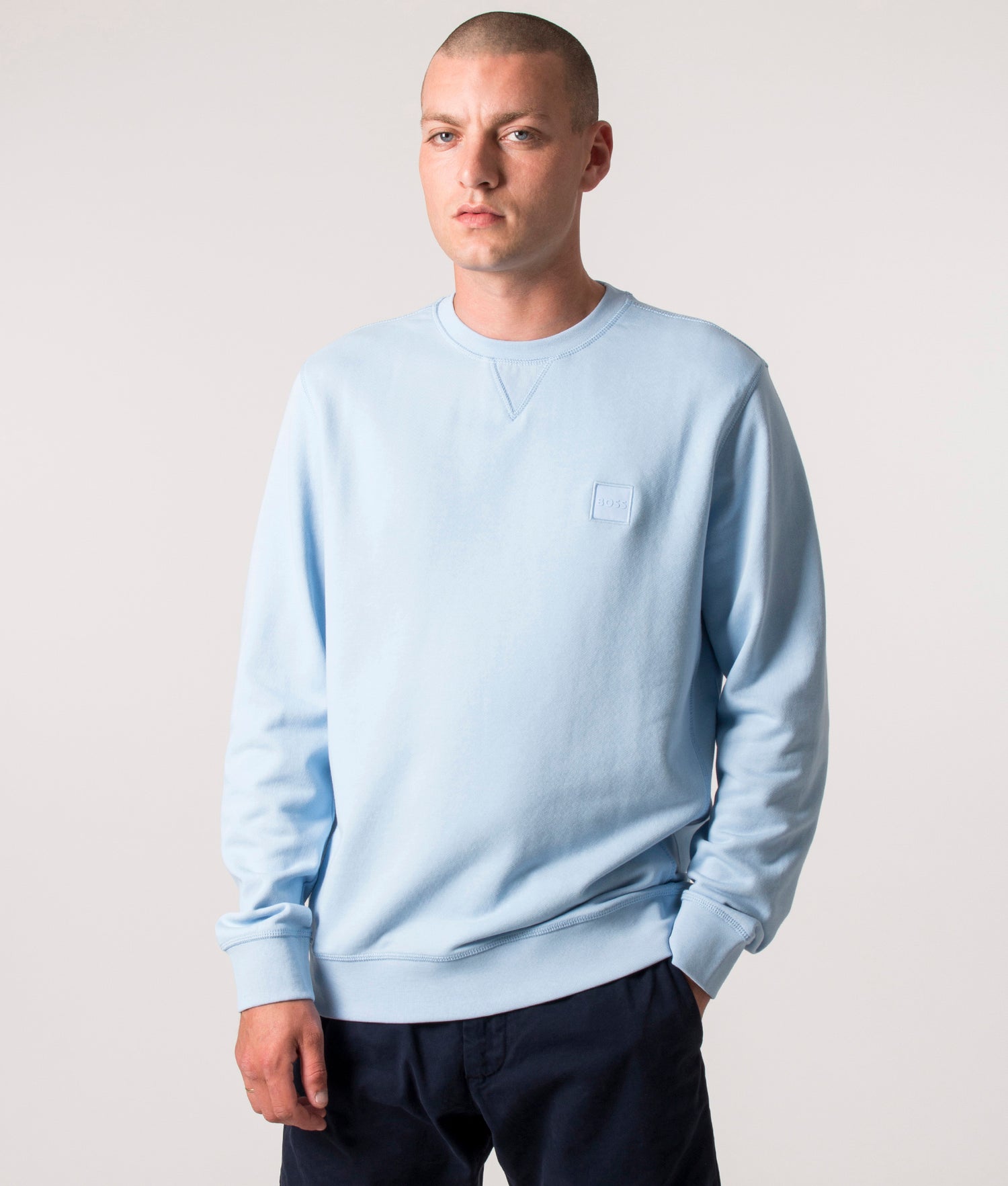 HUGO - Short-sleeved relaxed-fit hoodie in cotton terry