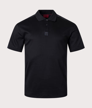 Deabo-Polo-Shirt-Black-HUGO-EQVVS-Front-Image