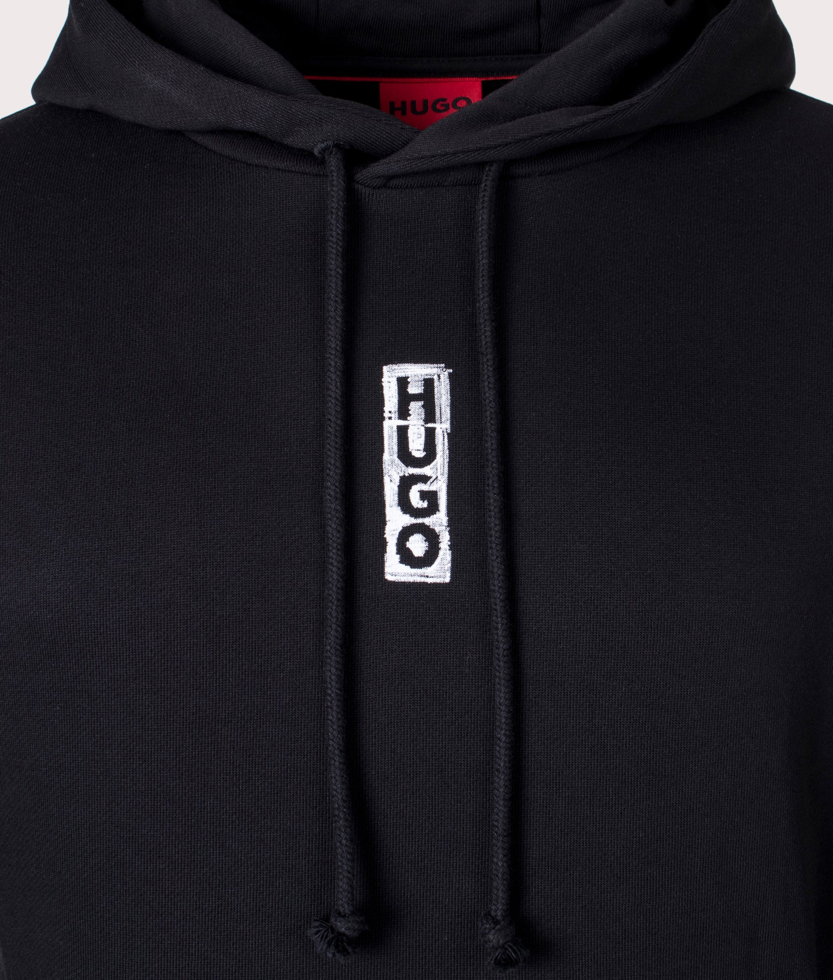 Relaxed Fit Diushi Hoodie Black | HUGO | EQVVS